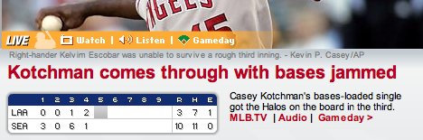 Casey Kotchman's big day