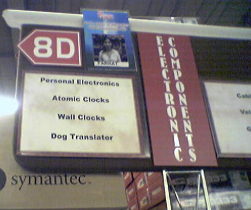 Dog Translator sign at Fry's Electronics, Fountain Valley, CA